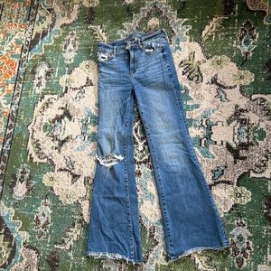 American eagle flare jeans size 0